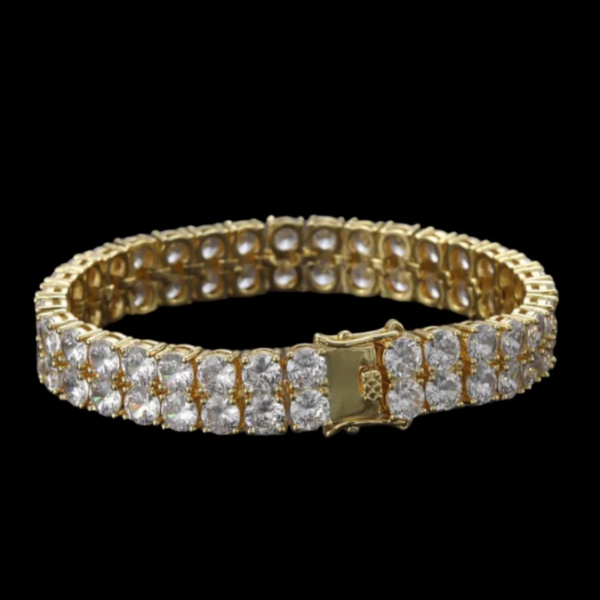 Gold Plated Double Tennis Bracelet