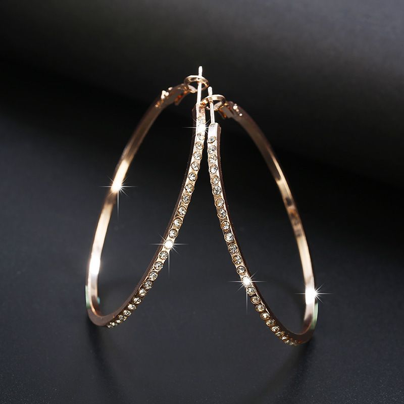 Iced Big Round Hoop Earrings