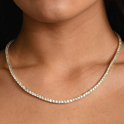 14K Gold Iced 3mm Tennis Chain