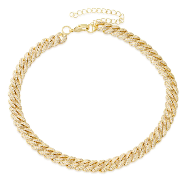 Miami Cuban Link Choker Chain Iced Detailing